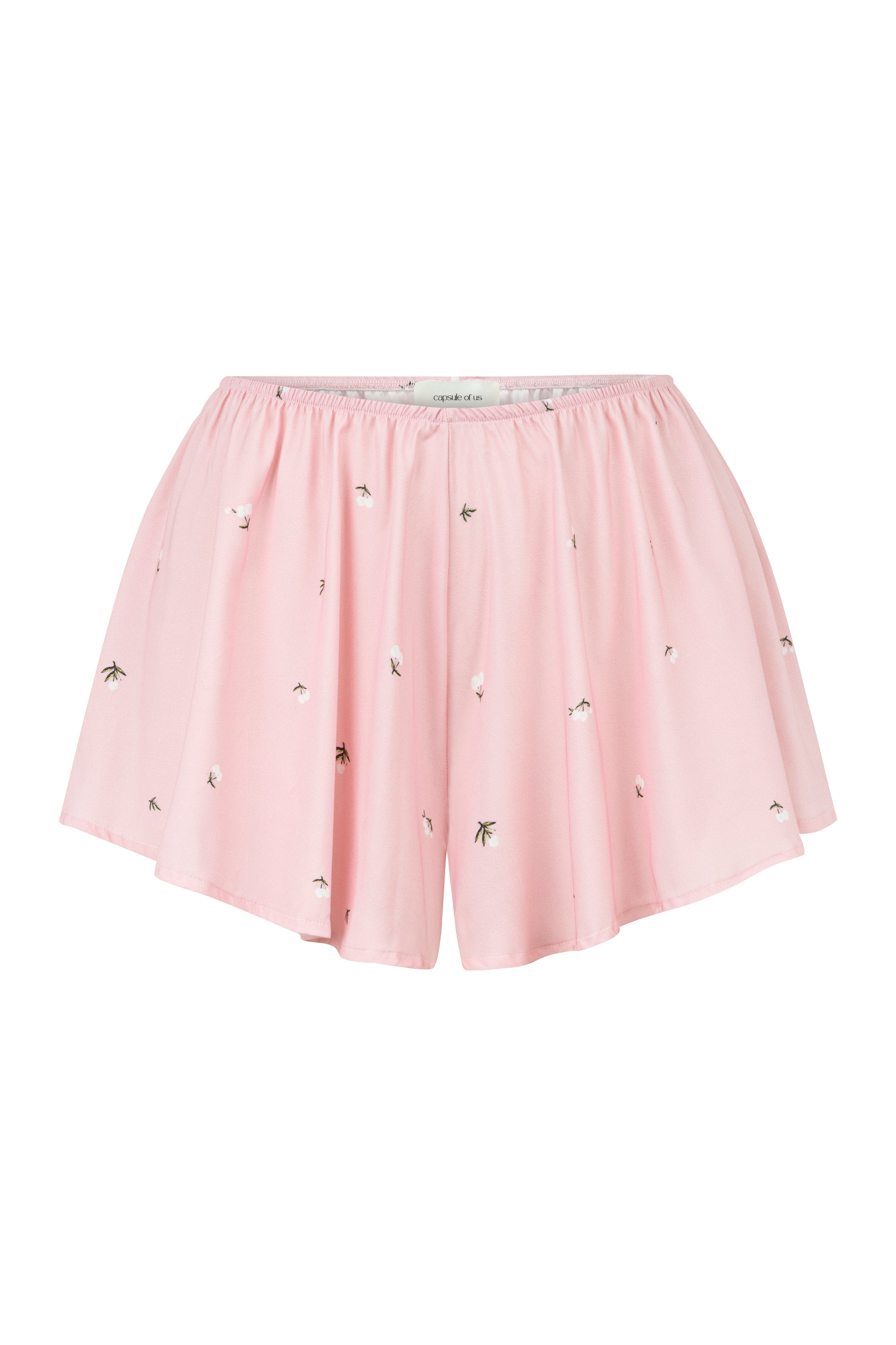 LUNA SATEN TAKIM - DESENLİ PEMBE (TOP, ŞORT)