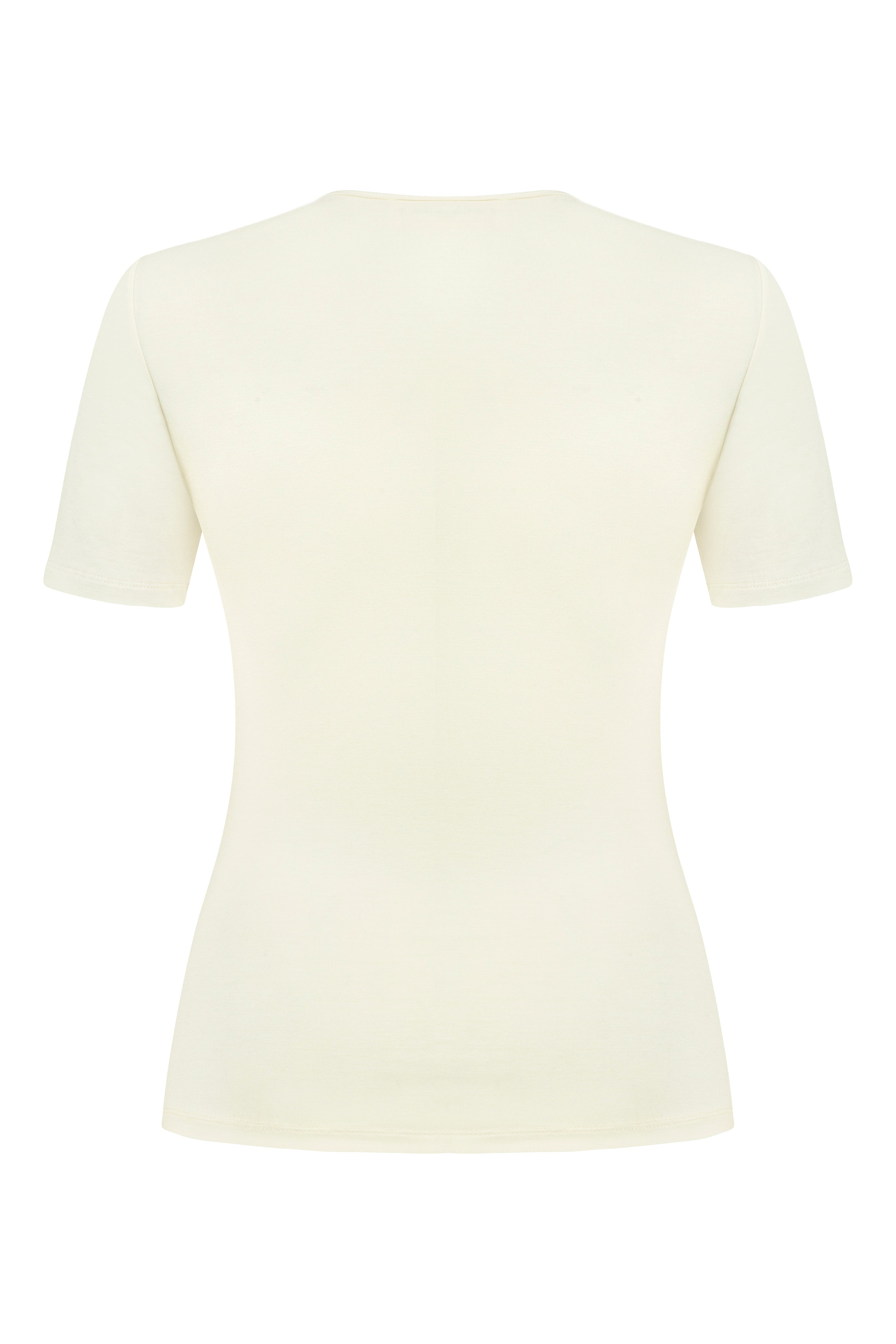 FINN JERSEY KISA KOLLU TOP - SARI
