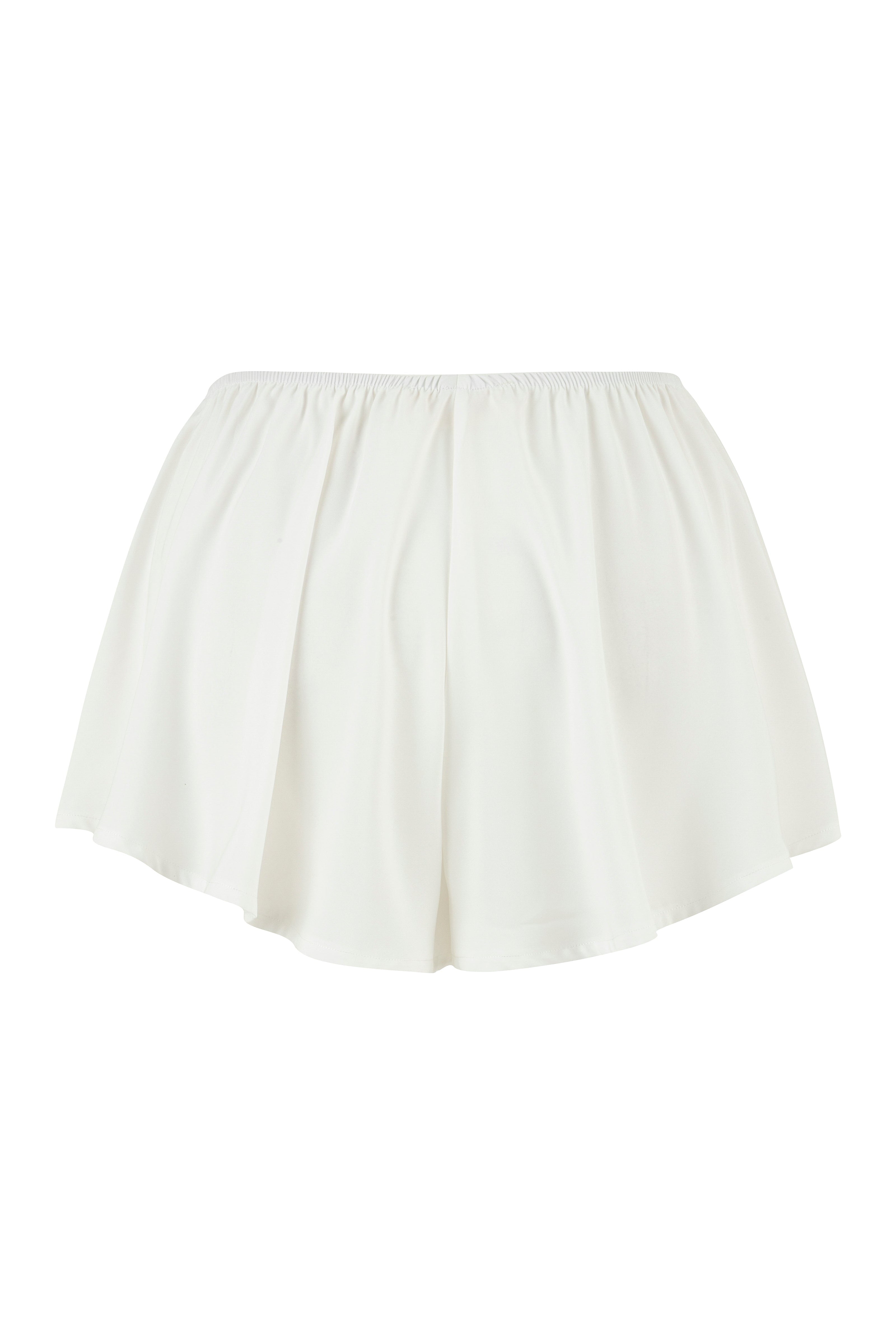 LUNA SATEN TAKIM - EKRU (TOP, PANTOLON, ŞORT)