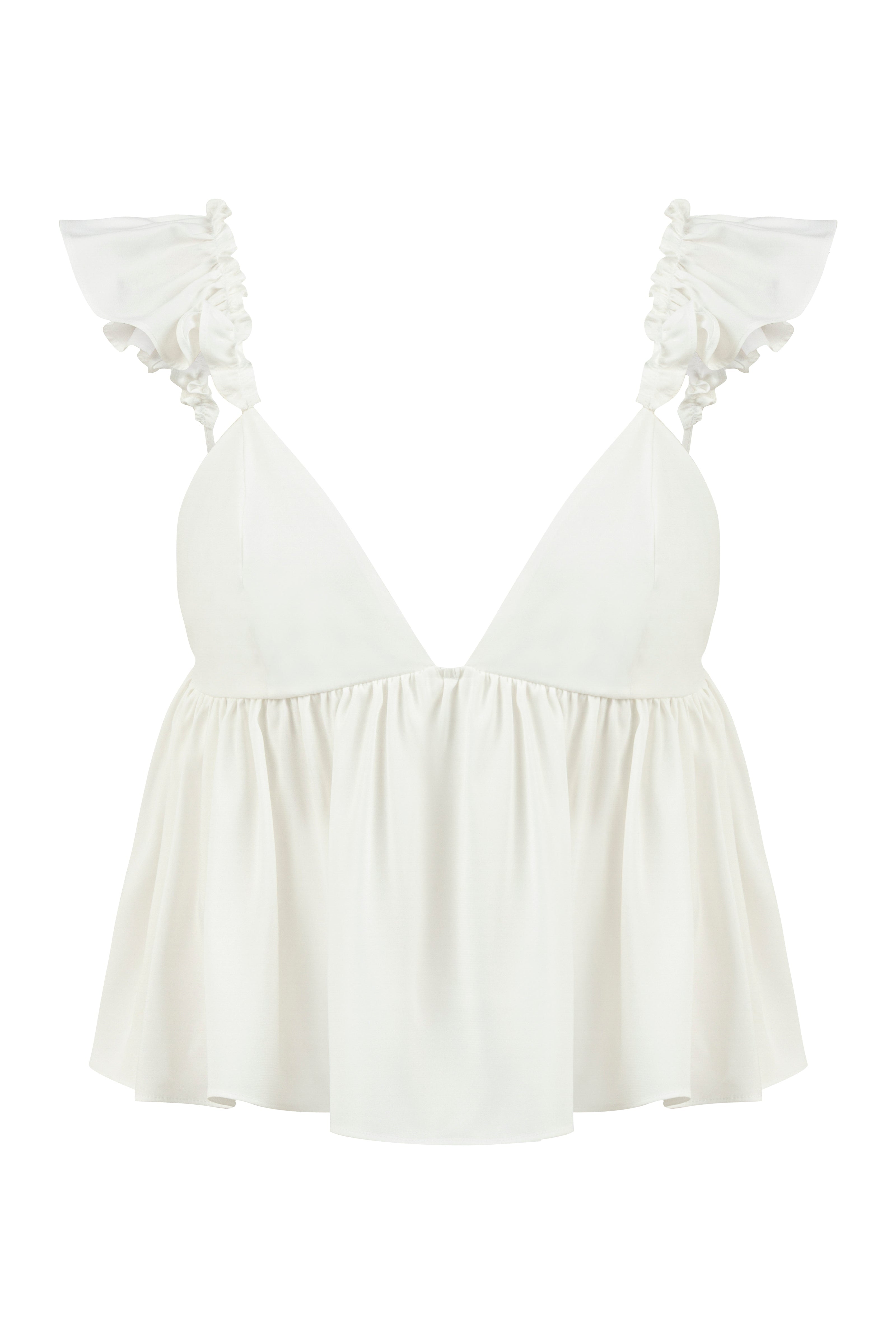 LUNA SATEN TAKIM - EKRU (TOP, PANTOLON, ŞORT)