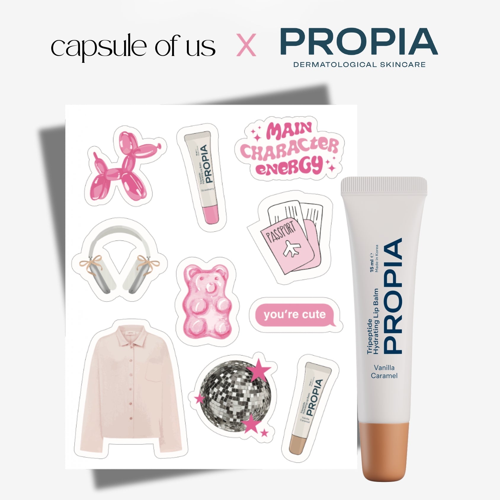 PROPIA Lip Balm - Vanilya Karamel & Sticker Seti (Hediye)