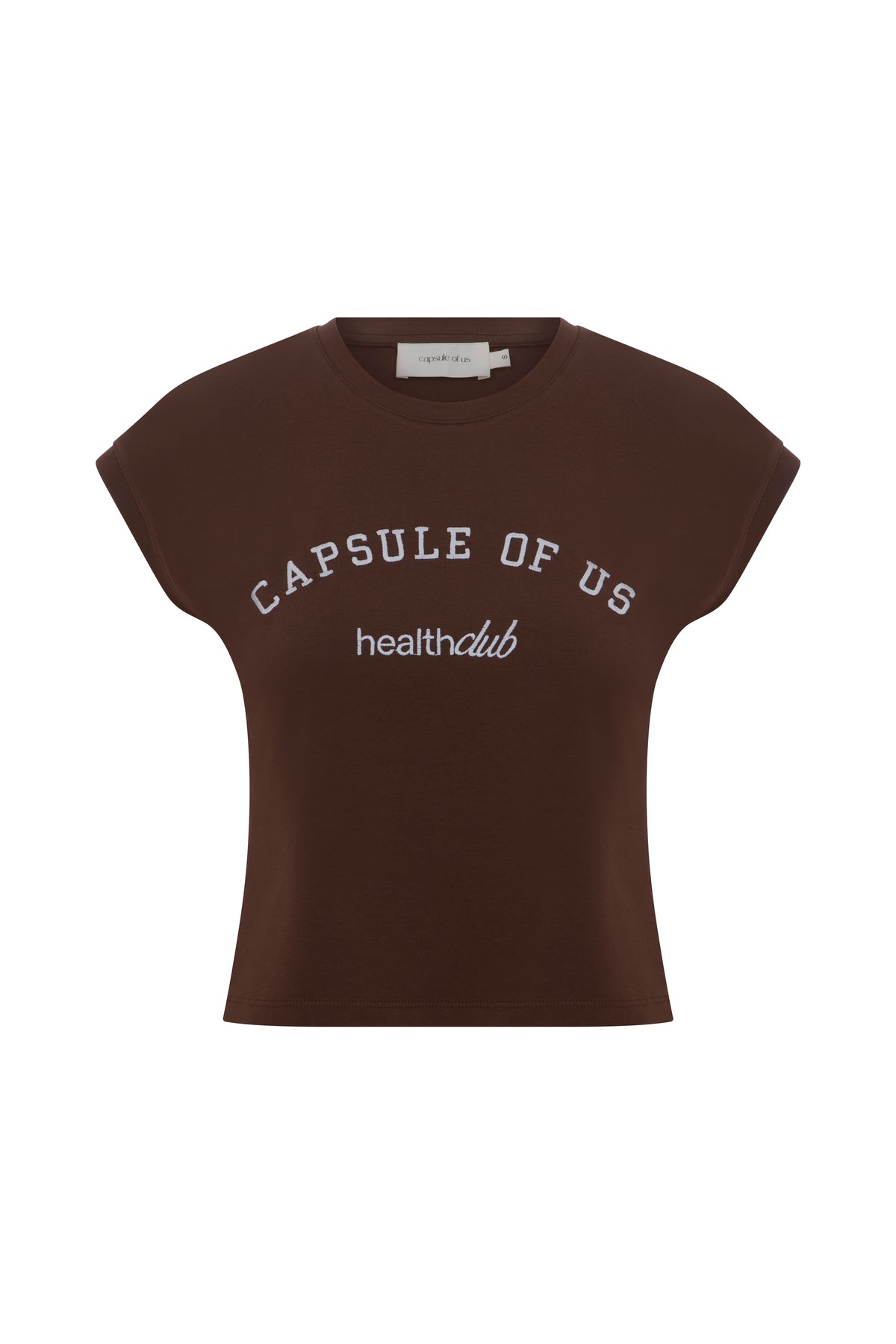NOA takım kahverengi nakış logo detayı – Capsule of Us