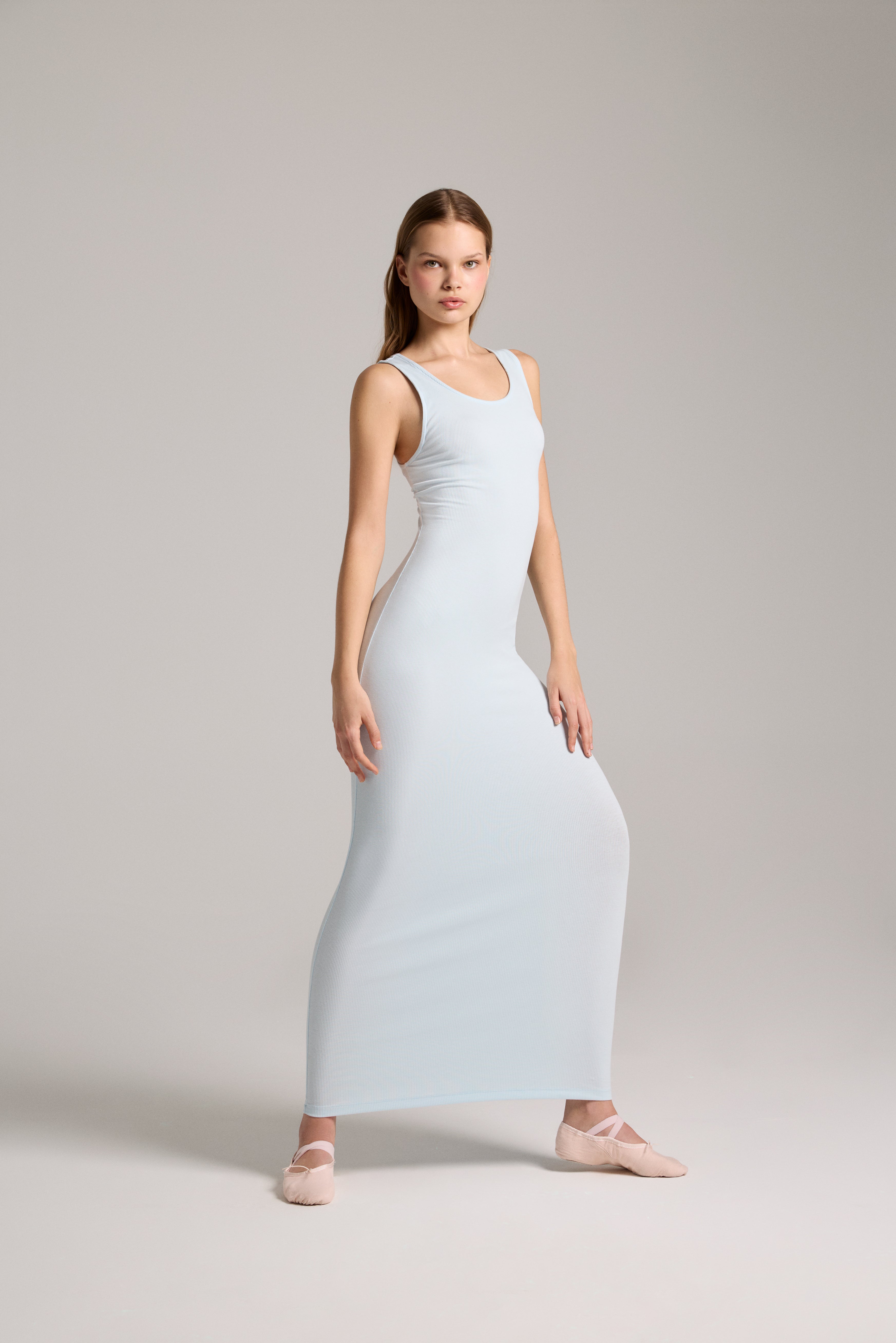 ADITYA RİBANA ELBİSE - MAVİ